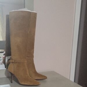 Polo Ralph Lauren Camel Suede Heeled Boots